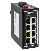 Промышленный неуправляемый коммутатор EKF TSX-100 8 портов 10/100 Мбит/с | код TSX-100-UN-8 | EKF