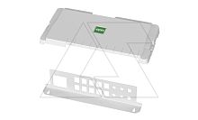 Патч-панель для щитов MSF с крышкой, 16 портов + гнездо розетки 45x45mm, белый RAL 9016 | код 2000-48 | Elektro-plast Nasielsk