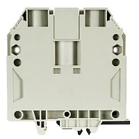 Проходная клемма, тип фиксации провода: винтовой, номинальное сечение: 150 мм кв., 309A, 1000V, ширина: 24 мм, цвет: серый, тип монтажа: DIN 35 | код 57.597.0155.0 | Wieland