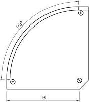 Крышка угловой секции 90 град. 150мм | код 7129629 | OBO Bettermann