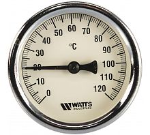 Термометр биметаллический F+R801 OR аксиальный 1/2НР 100 мм гильза 75 мм 0-120 С (10006071) | код RQLAGJ0SIG050L | WATTS Industries