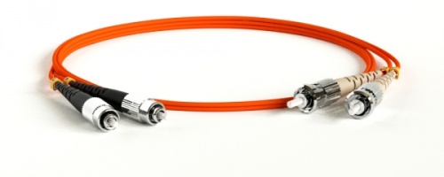 Патч-корд волоконно-оптический (шнур) MM 62.5/125 FC-ST 2 мм duplex LSZH 50 м, Hyperline FC-D2-62-FC/PR-ST/PR-H-50M-LSZH-OR | код 247591 | Hyperline