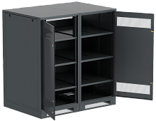 ITK LINEA B Шкаф (пустой) 1450х1400мм дверь двуст. мет. чер. | код LB05-14H49-2M | ITK by IEK