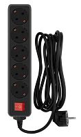 Сетевой фильтр PC Pet AP01006-3-B 3м (5 розеток) черный (пакет ПЭ) | код 619894 | PC PET