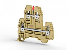319 320, Клеммник 2-х ярусный, 4 мм.кв., с индикацией 24 VDC, (бежевый), PIK4 NLD 24VDC | код 0.0.0.3.19320 | KLEMSAN