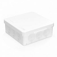 Коробка распределительная 60-0303-9003м для прямого монтажа двухкомпонентная безгалогенная (HF) белая 100х100х40 (8шт/уп) Промрукав | код 60-0303-9003м | ПРОМРУКАВ