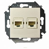 Розетка телефонная 2xRJ11 15, слоновая кость | код. 1591589-031 | Simon
