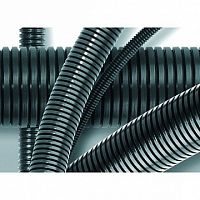 Труба PA6V0, гибкая гофр. д.16мм, без протяжки, 100м, цвет тёмно-серый (упак. 100м) | код. 80016 | DKC