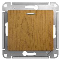 Выключатель 1-клавишный GLOSSA, с подсветкой, скрытый монтаж, дуб | код. GSL000513 | Schneider Electric