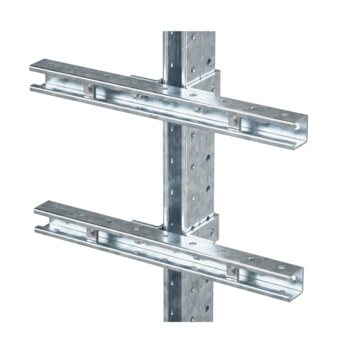 Комплект монтажных профилей на стойку для крепления 4 оболочек винтами din 84 M6X40 16 шт. , горячеоцинкованный, длина 600 мм | код EX-E4SPR06 | DKC Комплект монтажных профилей на стойку для крепления 4 оболочек винтами din 84 M6X40 16 шт. , горячеоцинкованный, длина 600 мм | код EX-E4SPR06 | DKC