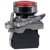 Кнопка КМЕ4611мЛС-220В-красный-1но+1нз-цилиндр-IP65-КЭАЗ | код 332057 | КЭАЗ