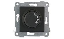 Rita - Светорегулятор (RC) с подсветкой, поворотный, 325 Вт, черный мат | код 2200-447-0284 | Mutlusan