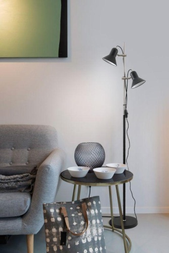 Светильник напольный KD-432F C02 Rome 2х E27 40Вт 230В черн. Camelion 14553 фото 4