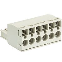 Розеточный разъем, угловой, на кабель, шаг 5 мм, 9 полюсов, номинальное сечение: 2,5 мм кв., пружинная фиксация провода, 400V, 12А, без маркировки, цвет: серый, серия 8113 BFK | код 25.820.3953.0 | Wieland
