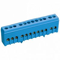 Шина N ноль в корп изол на DIN-рейку ШНИ-6х9-16-К-С | код. YNN10-69-16KD-K07 | IEK