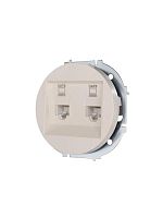 Розетка компьютерная 2-м СП OSEN кат.6 с модулем механизм сл. кость LEZARD 743-9088-142