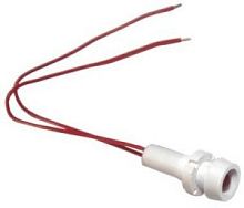 Светодиодная лампа СКЛ-15.3А-К-2-24, красная, выводы жесткие под пайку, 24В 50Гц/пост., диаметр посадочного отверстия 8мм, УХЛ2.1 | код A8021-78105480 | Каскад-Электро