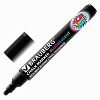 Маркер меловой BRAUBERG POP-ART, сухостираемый, для гладких поверхностей, 5мм, ЧЕРНЫЙ, 151534 | код 151534 | BRAUBERG