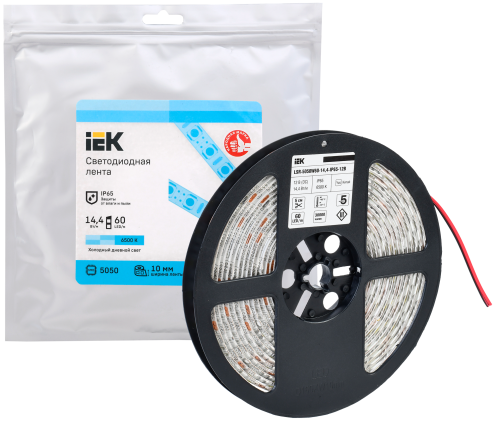 Лента светодиодная 5м LSR-5050W60-14,4-IP65-12В | код LSR2-2-060-65-3-05 | IEK фото 2