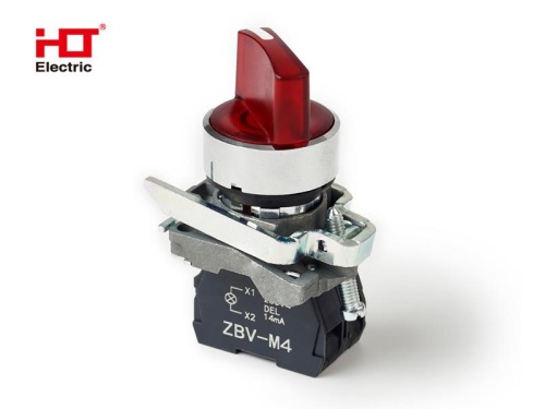 Переключатель XB4-BК2462 на 2 положения красный с подсветкой с фиксацией 1NC, 24V AC/DC, IP65 HLT | код 085-14-232 | HLT Переключатель XB4-BК2462 на 2 положения красный с подсветкой с фиксацией 1NC, 24V AC/DC, IP65 HLT | код 085-14-232 | HLT