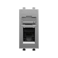 Компьютерная розетка RJ-45 модульная, кат.6А, Avanti, Закаленная сталь, 1 модуль | код 4404371 | DKC