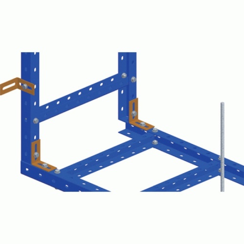 Соединитель угловой 50 мм для стального лестничного лотка, серый | код LAN-LTS-L50-GY | LANMASTER Соединитель угловой 50 мм для стального лестничного лотка, серый | код LAN-LTS-L50-GY | LANMASTER