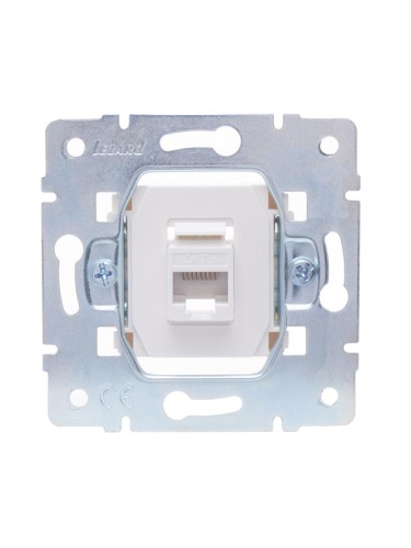 Розетка компьютерная 1-м СП Vesna механизм жемчуж./бел. перламутр LEZARD 742-3088-140 фото 4