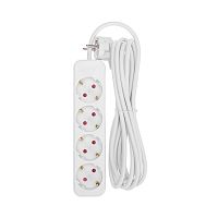 Удлинитель STANDARD 4 гнезда, 3м, 3х1,0мм?, с/з, белый REXANT | код 13-4026 | REXANT