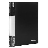 Папка 40 вкладышей BRAUBERG стандарт, черная, 0,7 мм, 221604 | код 221604 | BRAUBERG