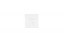 Вставка NIKOMAX, британский формат, 50x50мм, 1 порт, под модули Keystone, со шторкой, белая | код NMC-PB1P-PF-WT | NIKOMAX