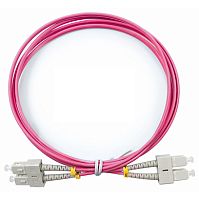 Cabeus FOP-50-OM4-SC-SC-10m Шнур оптический duplex SC-SC 50/125 mm OM4 10м LSZH | код 9076c | Cabeus