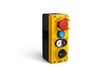 Пульт управления 3 кнопки, аварийная, 2 сдвоенные, переключатель | код PA4403 | EMAS