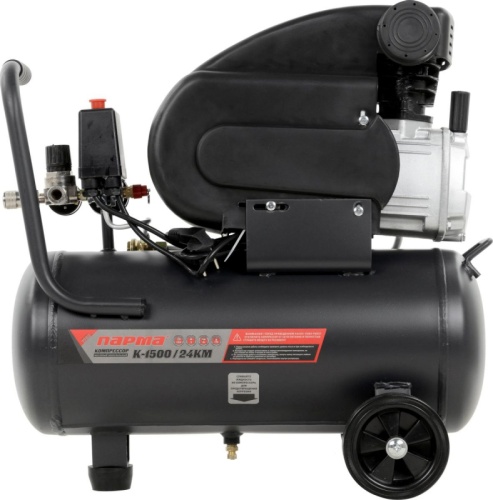 Компрессор поршневой Парма K-1500/24КМ масляный 198л/мин 24л 1500Вт серый/черный | код 1484098 | ПАРМА