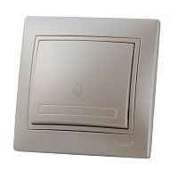 Кнопка звонка Mira со вставкой жемчуж./бел. перламутр. LEZARD 701-3030-103