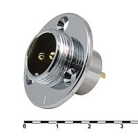 Разъём цилиндрический малогабаритный SZC GX18M-2E, 2 контакта | код 107019 | SZC