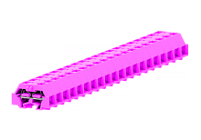 241359 Клемма миниатюрная, CAGE CLAMP на DIN рейку, 4-проводная,под штекер, сечение провод. 0,2-2,5 мм, Розовая, I = 24 А. U=500 В., шт | код 241359 | SUPU