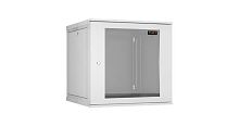 Шкаф настенный 19дюйм 12U стекл. дверь Ш600хВ569хГ600мм 2 пары монтаж. направляющих разборн. сер. | код TWI-126060-R-G-GY | TLK