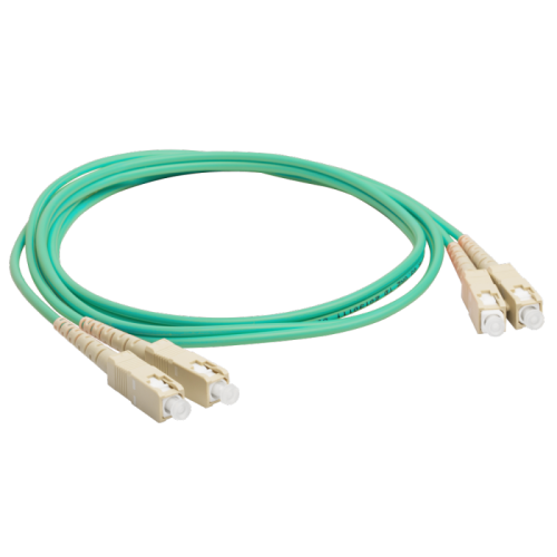 Патч-корд оптический LANMASTER, дуплексный, SC/PC-SC/PC, OM3, LSZH, 1.5 м | код LAN-2SC-2SC/OM3-1.5 | LANMASTER