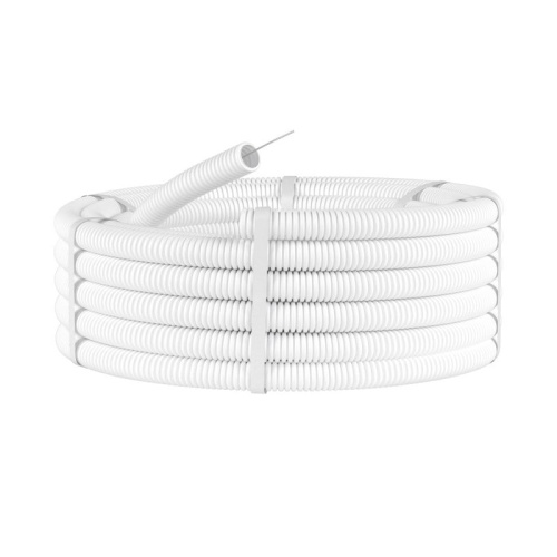 Труба ПЛЛ гибкая гофрированная не содержит галогенов 50мм ПВ-0 с протяжкой (15м) белая | код. 81850 | DKC Труба ПЛЛ гибкая гофрированная не содержит галогенов 50мм ПВ-0 с протяжкой (15м) белая | код. 81850 | DKC