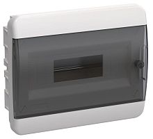 Корпус пластиковый ЩРВ-П-12 IP41 черн. прозр. дверь TEKFOR | код TF5-KP12-V-12-41-K01-K03 | IEK
