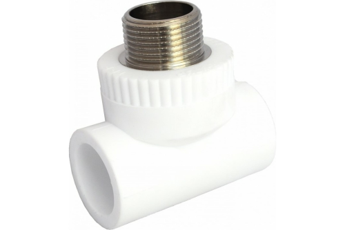 Тройник комбинированный НР 20 х 3/4' х 20 полипропиленовый PPR белый | код 10128120 | VALFEX Тройник комбинированный НР 20 х 3/4' х 20 полипропиленовый PPR белый | код 10128120 | VALFEX
