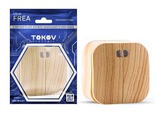 Выключатель 2-кл. ОП Frea 10А IP20 250В с индикацией АБС-пластик сосна | код TKE-FR-V2I-C25 | TOKOV ELECTRIC