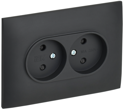 SKANDY Роз. 2-я без з/к с з/ш 10А сб. SK-R09G граф. IEK | код SK-R23-10-K53-F | IEK