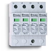 Устройство защиты от импульсных перенапряжений УЗИП тип 2 (4 варистора), модульный, без доп.контакта, степень защиты IP20 | код 7P2582750020 | FINDER