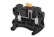 Клемма проходная винтовая 4 мм2, с размыкателем, на 2 подключения, черная TQK4-BLACK | код 1203120005 | Elmex