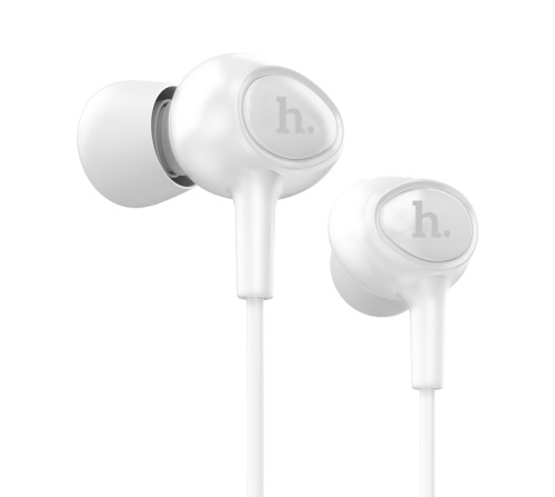 Проводные наушники-вставки с микрофоном Hoco M3 White | код 6957531031857 | Hoco