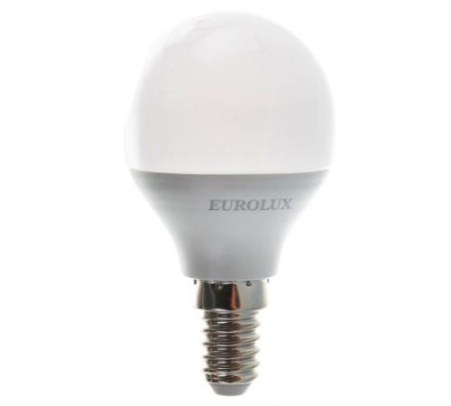Лампа светодиодная LL-E-G45-7W-230-4K-E14 (шар, 7Вт, нейтр., Е14) Eurolux, , Шт | код 76/2/6 | EUROLUX