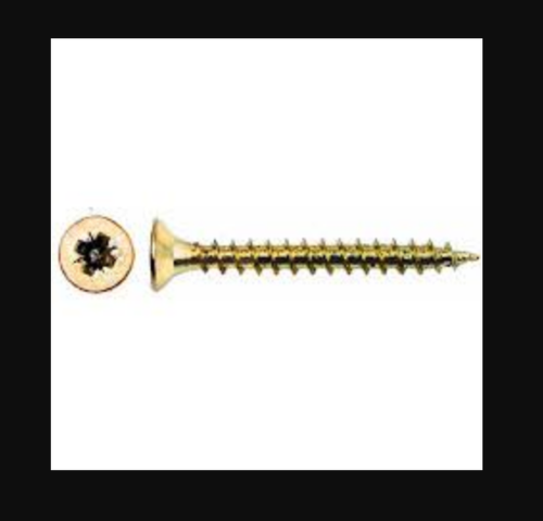 Шуруп универсальный 3.5х50 потайная голова желтый цинк | код screw-UNI-3.5х50g | Крепдил Шуруп универсальный 3.5х50 потайная голова желтый цинк | код screw-UNI-3.5х50g | Крепдил