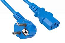 Cabeus PC-186-VDE-1.8M-BL Кабель питания компьютера (Schuko+C13) (3x0.75), синий, 1.8м | код 12021c | Cabeus