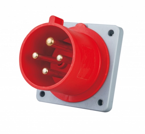 Вилка для скрытой проводки 3Р+РЕ 16А 380В IP44 ВЩ-103 | код 26231DEK | DEKraft